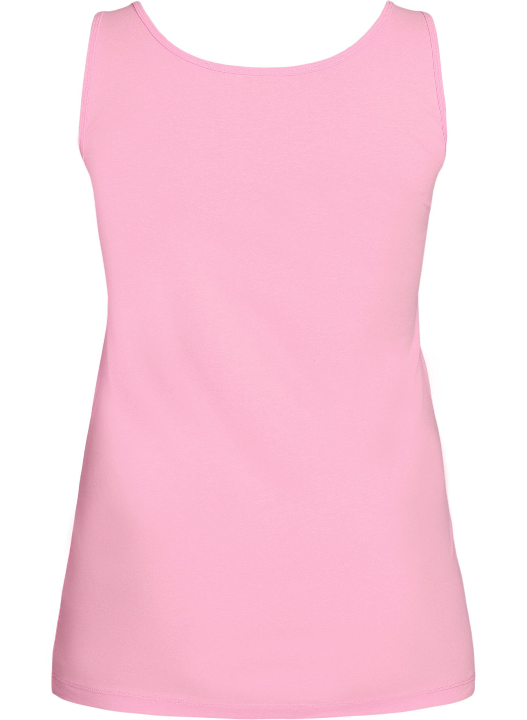 ZizziSolid f&auml;rg bas topp i bomull, Rosa, Packshot image number 1