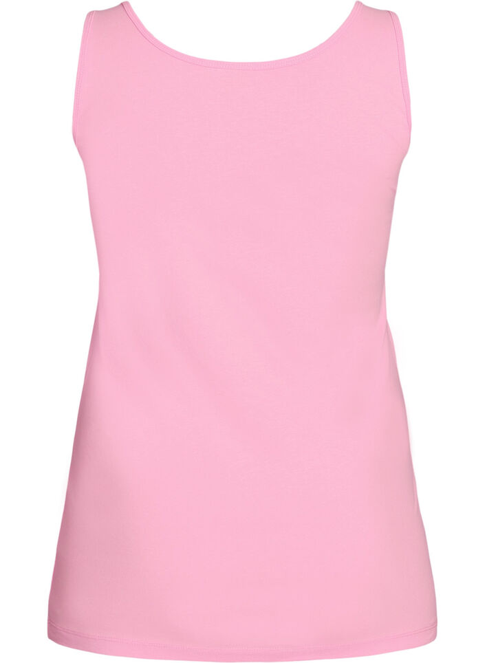 Solid f&auml;rg bas topp i bomull, Rosa, Packshot image number 1