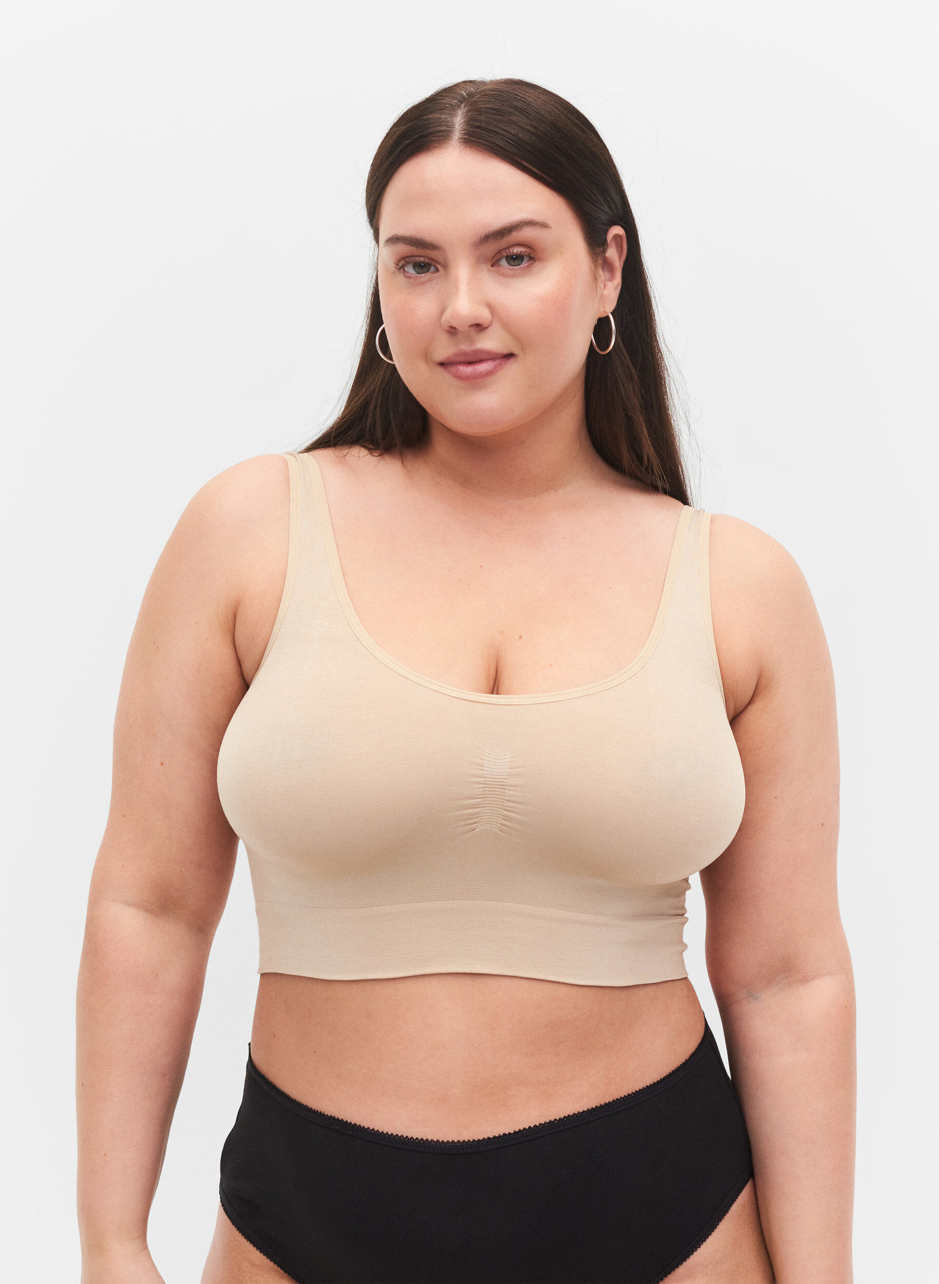 Mjuk bh utan vaddering, Beige, Model