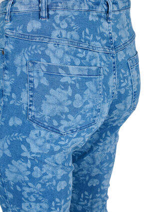 Super slim Amy jeans med mönster, Blue denim, Packshot image number 3