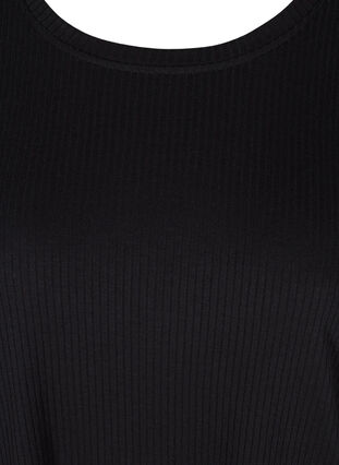 Ribbad t-shirt, Black, Packshot image number 2