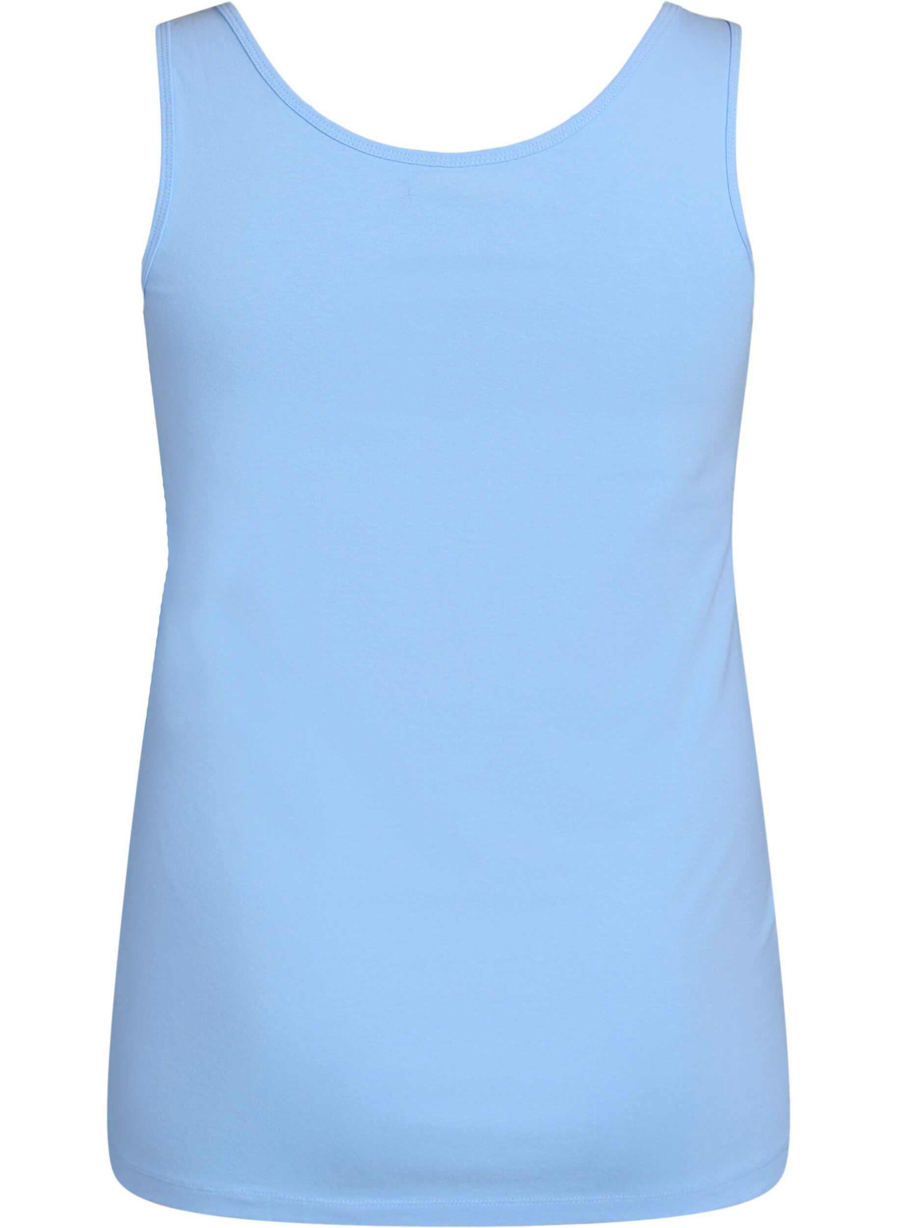 ZizziSolid f&auml;rg bas topp i bomull, Bl&aring;, Packshot image number 1