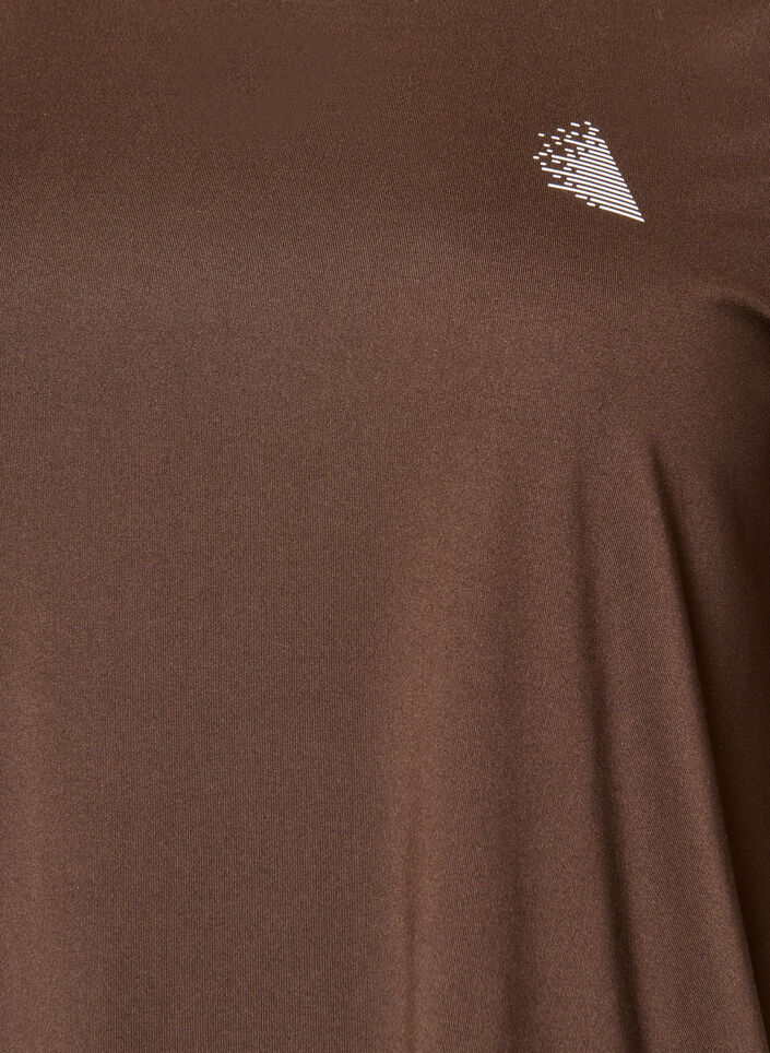 Tr&auml;ningstr&ouml;ja med 3/4 &auml;rmar, Brun, Packshot image number 2