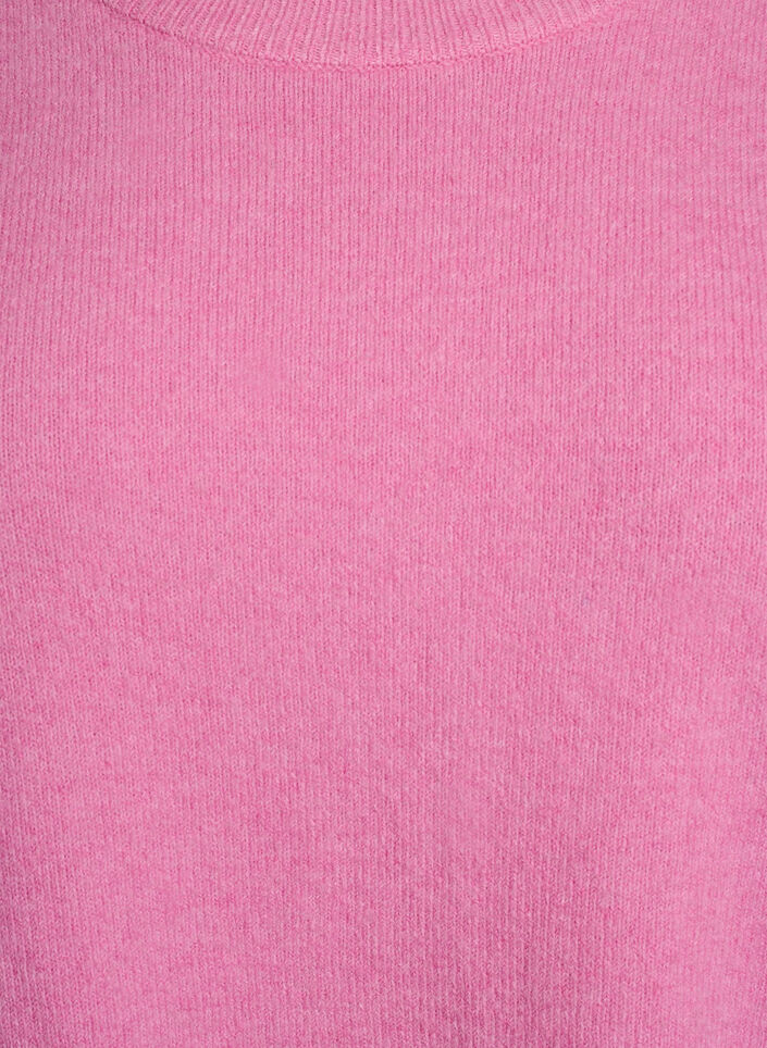 Stickad blus med korta &auml;rmar, Rosa, Packshot image number 2