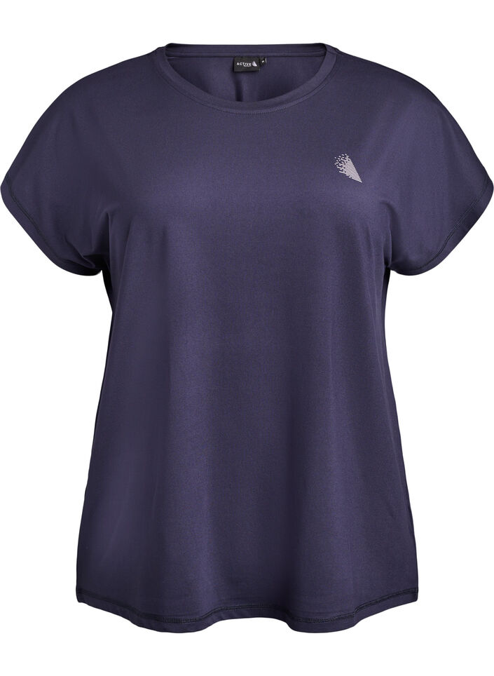Enf&auml;rgad tr&auml;nings-T-shirt, Bl&aring;, Packshot image number 0