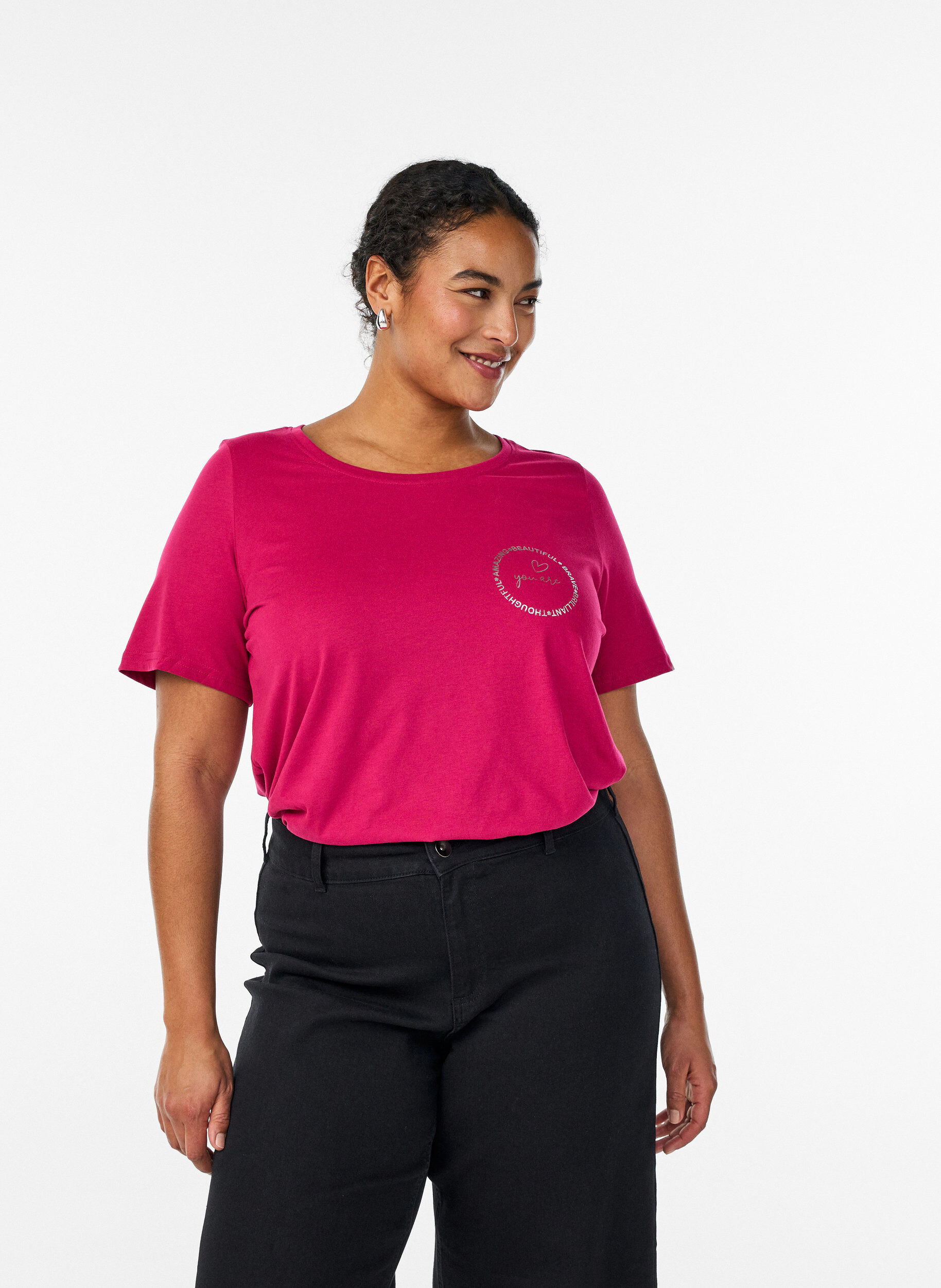 FLASH - T-shirt med tryck, R&ouml;d, Model