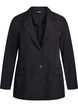 Blazer med fickor och slitsar, Svart, Packshot image number 0