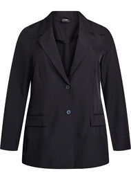 Blazer med fickor och slitsar, Svart