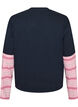 T-shirt med sportig lager-p&aring;-lager-look, Bl&aring;, Packshot image number 1