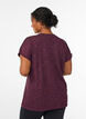 L&ouml;s tr&auml;ningst-shirt med korta &auml;rmar, M&ouml;rk Bordeaux, Model image number 2