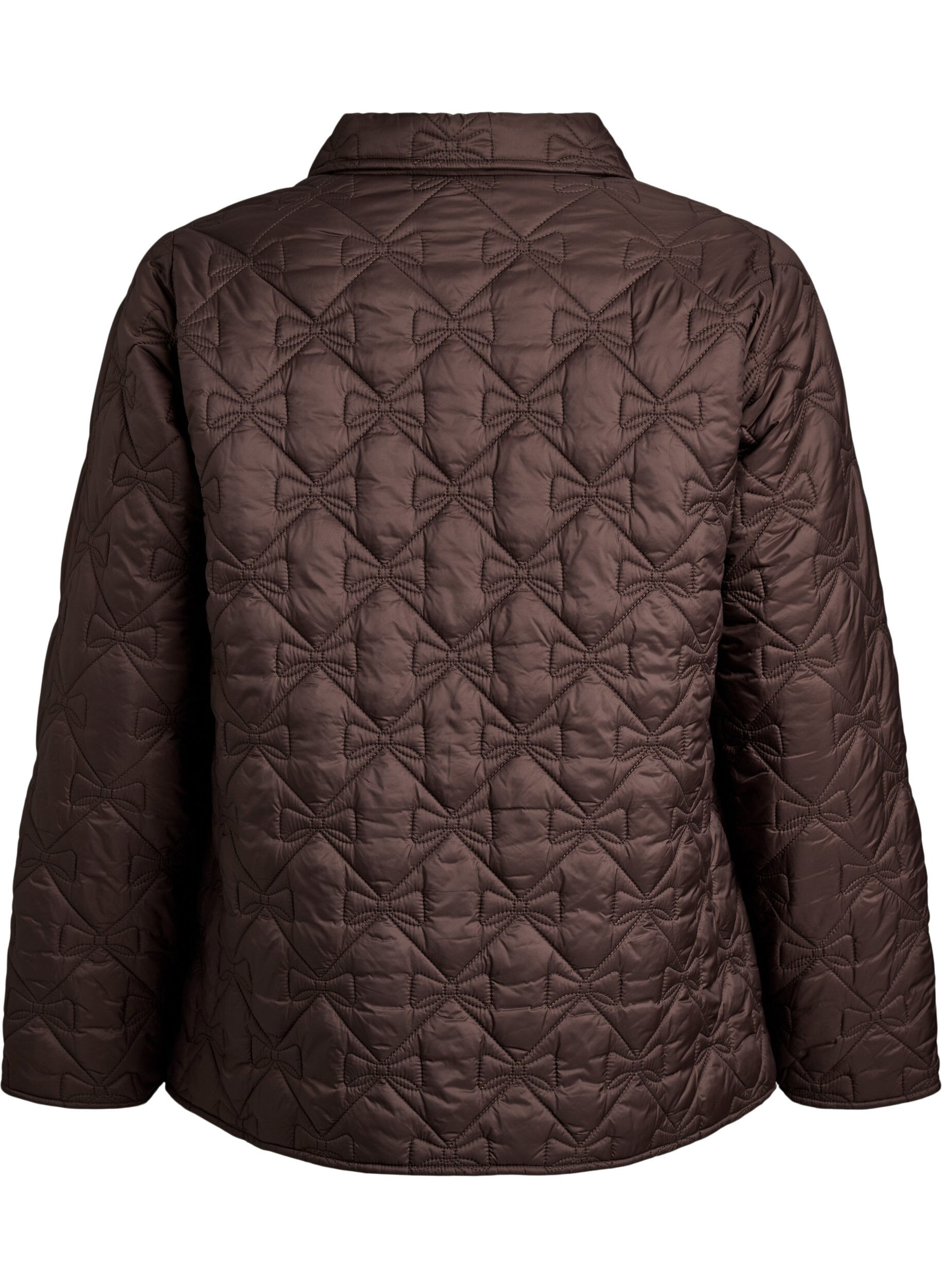 ZizziL&auml;tt vadderad jacka med dekorativ quiltning, Brun, Packshot image number 1