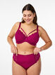 Brasilianska trosor i microfiber med spets, Boysenberry, Model image number 0