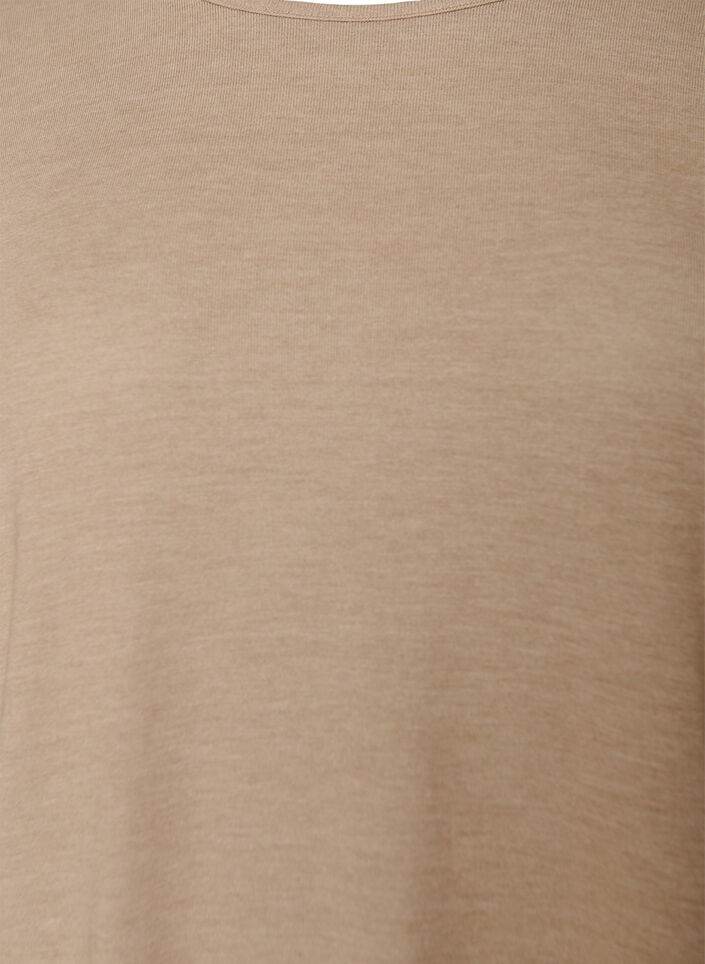 Jerseyblus med 3/4-&auml;rm, Beige, Packshot image number 2
