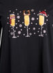 Jul-t-shirt i ekologisk bomull, Svart, Packshot image number 2