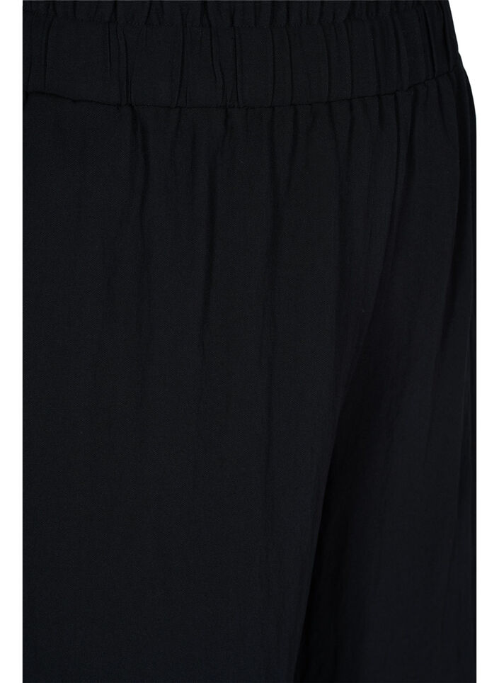 Löst sittande shorts i viskos, Black, Packshot image number 2