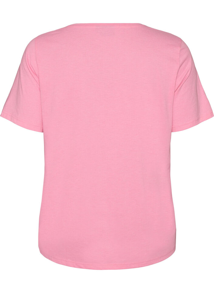 T-shirt med tryck, Rosa, Packshot image number 1