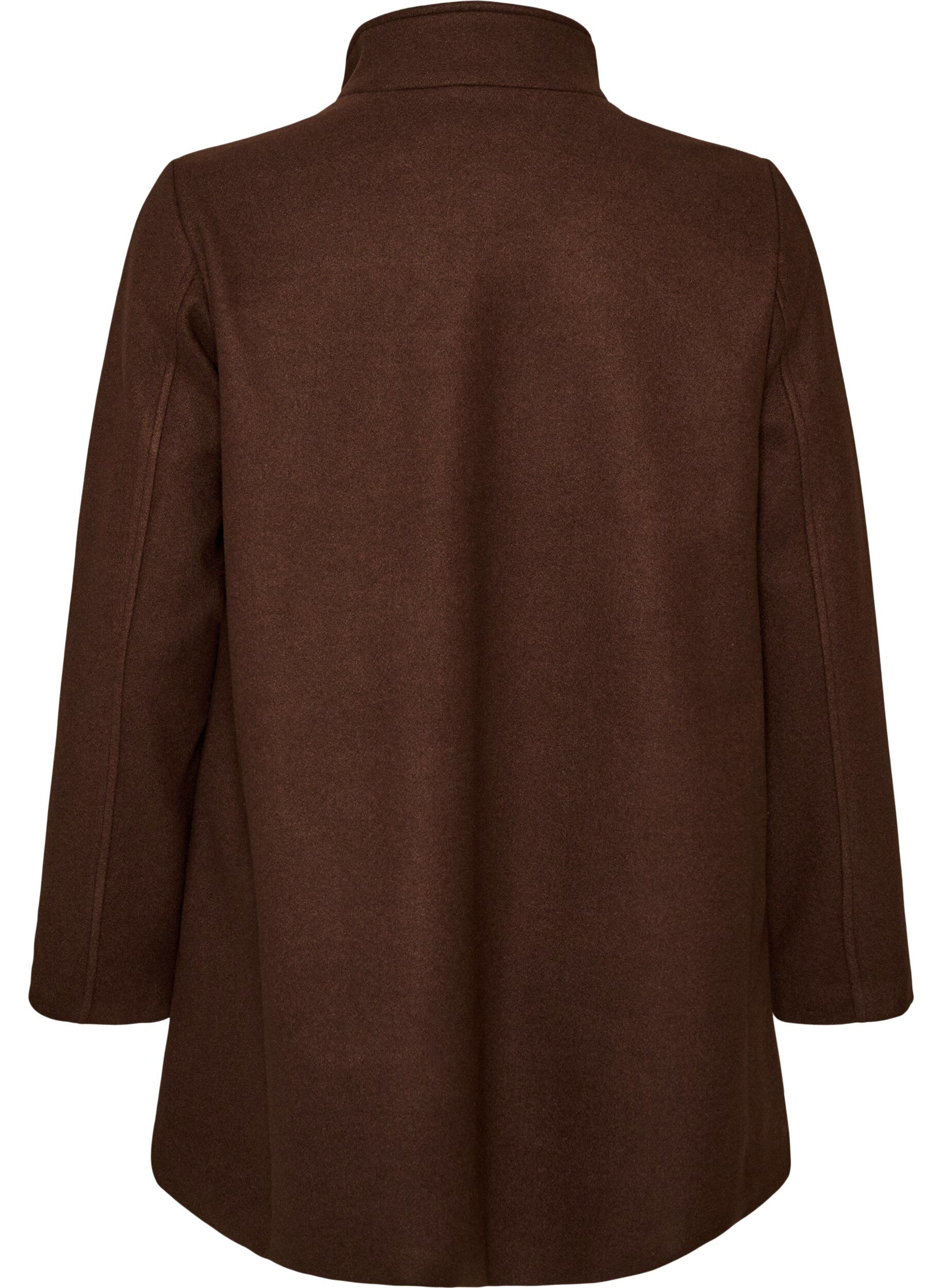 ZizziKort kappa med a-linjeformad passform, Brun, Packshot image number 1