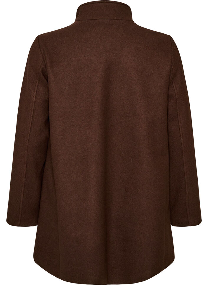 Kort kappa med a-linjeformad passform, Brun, Packshot image number 1