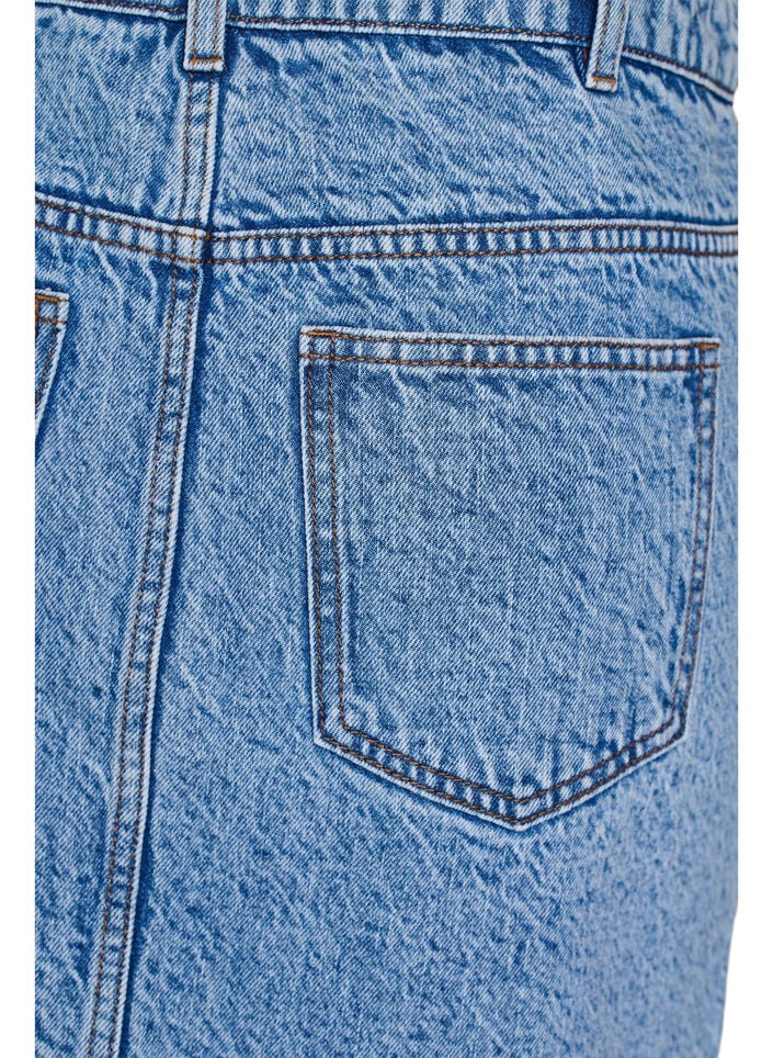 Kort jeanskjol med fickor, Bl&aring;, Packshot image number 3