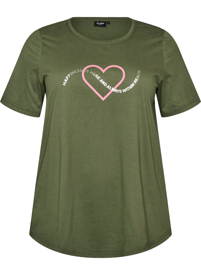T-shirt med tryck, Gr&ouml;n, Packshot image number 0