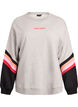 L&ouml;s sweatshirt med kontrastdetaljer p&aring; &auml;rmarna, Gr&aring;, Packshot image number 0