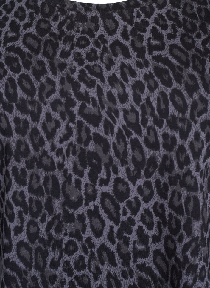 T-shirt med rund hals och heltäckande tryck, Grå, Packshot image number 2