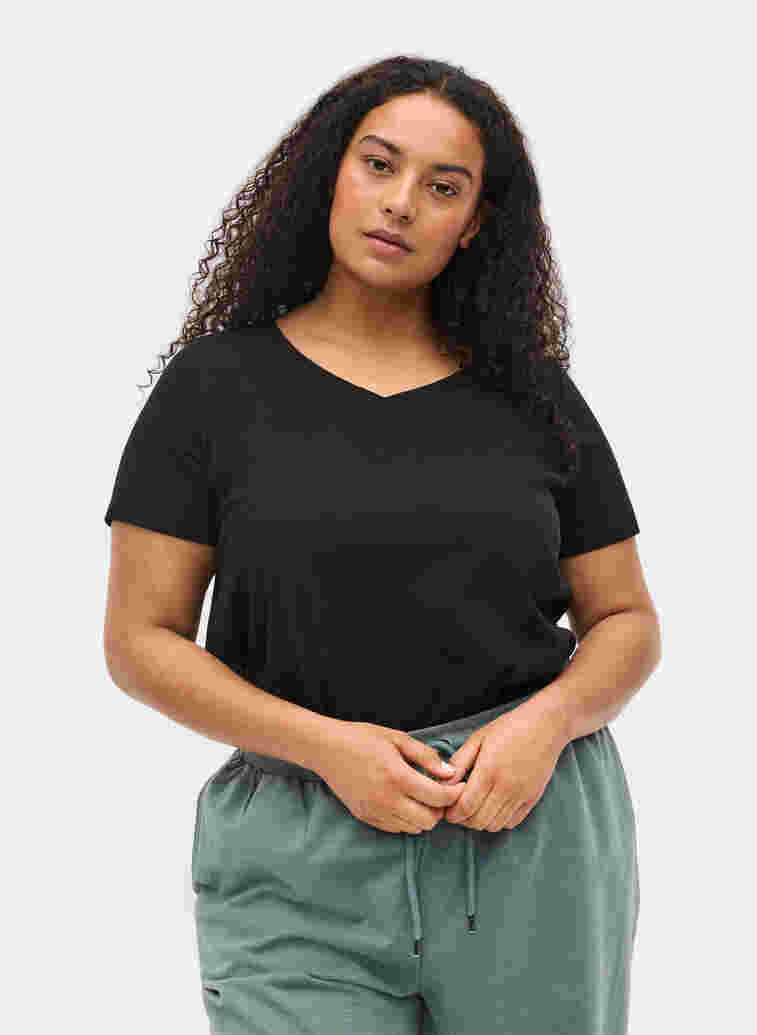 Basis t-shirt, Black, Model