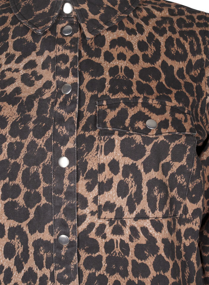 Canvasjacka med leopardtryck, Leo AOP, Packshot image number 2