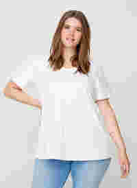 Basis t-shirt, Bright White, Model