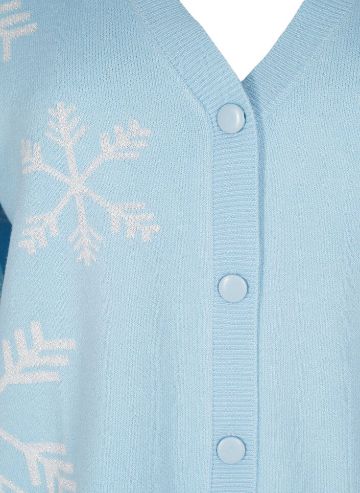Stickad julcardigan, Cerulean Comb, Packshot image number 2