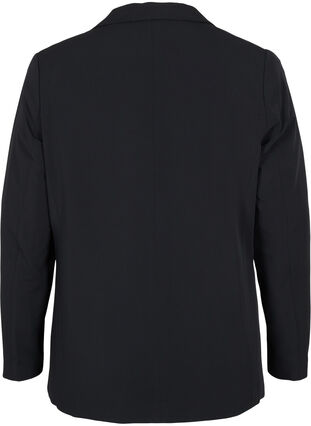 Klassisk blazer med fickor, Black, Packshot image number 1