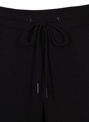 Klassiska byxor med snöre i midjan, Black, Packshot image number 2