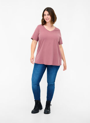 Basis t-shirt, Rose Taupe, Model image number 2