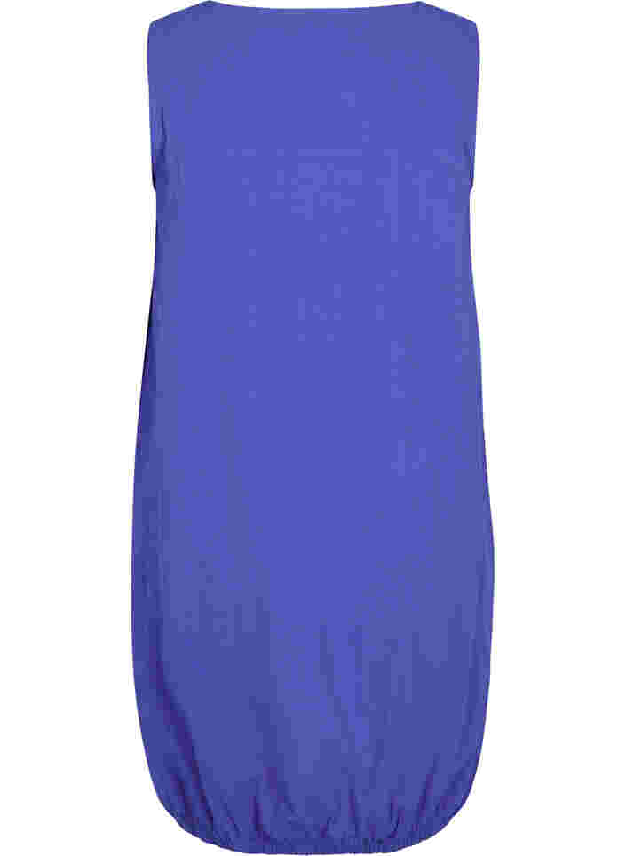 Ärmlös klänning i bomull, Dazzling Blue, Packshot image number 1