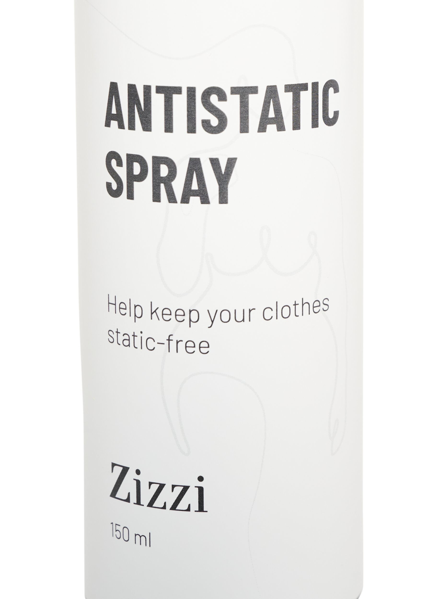 ZizziAntistatisk spray f&ouml;r kl&auml;der, Svart, Packshot image number 1