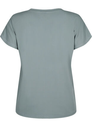 Tränings t-shirt med v-ringning och lös passform, Balsam Green, Packshot image number 1