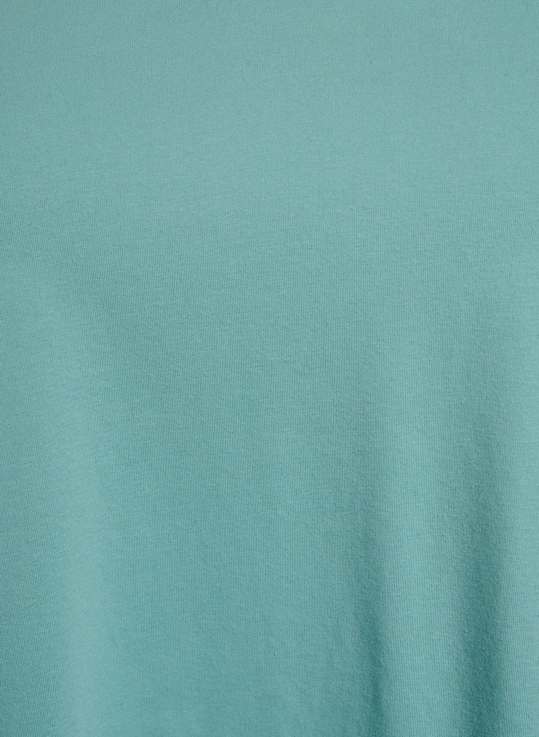 ZizziEnf&auml;rgad bas-t-shirt i bomull, Gr&ouml;n, Packshot image number 2