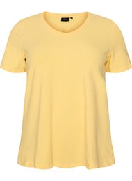 Enf&auml;rgad t-shirt i bomull, Gul