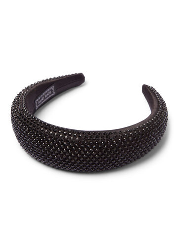 Hårband med svarta stenar, Black, Packshot image number 0
