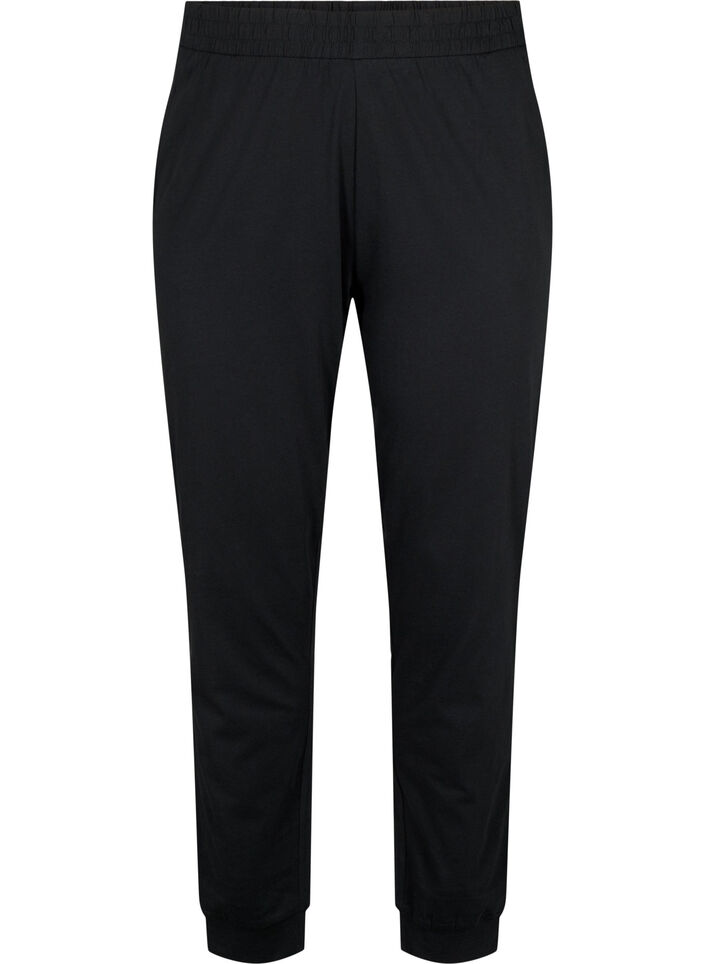 Pyjamas i bomull, Svart, Packshot image number 0