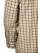 Rutig skjortblus med volanger, Brown Check, Packshot image number 3