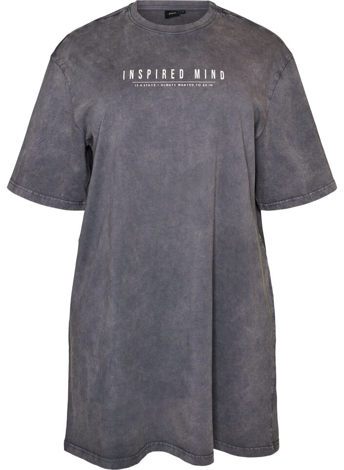 L&ouml;s t-shirtkl&auml;nning med tv&auml;ttad look, Gr&aring;, Packshot image number 0