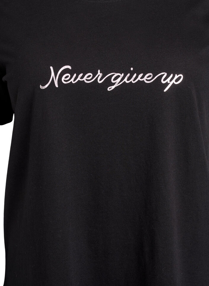 T-shirt med tryck, Svart, Packshot image number 2