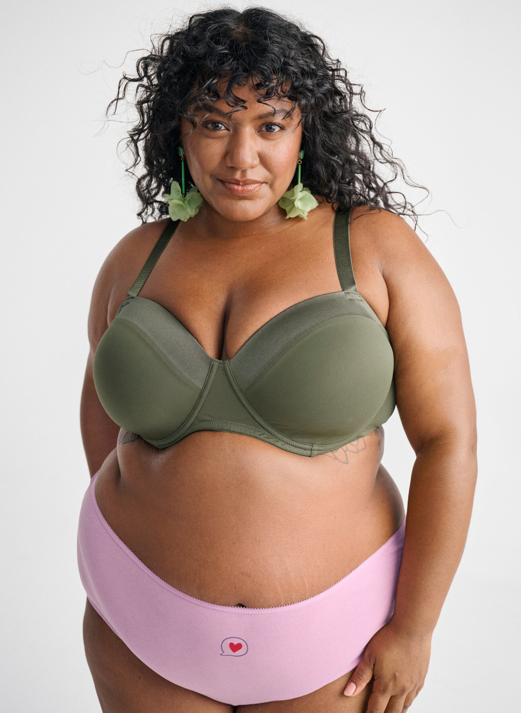 Zizzi 7-pack hipstertrosor med normal midja, Lila, Image image number 0