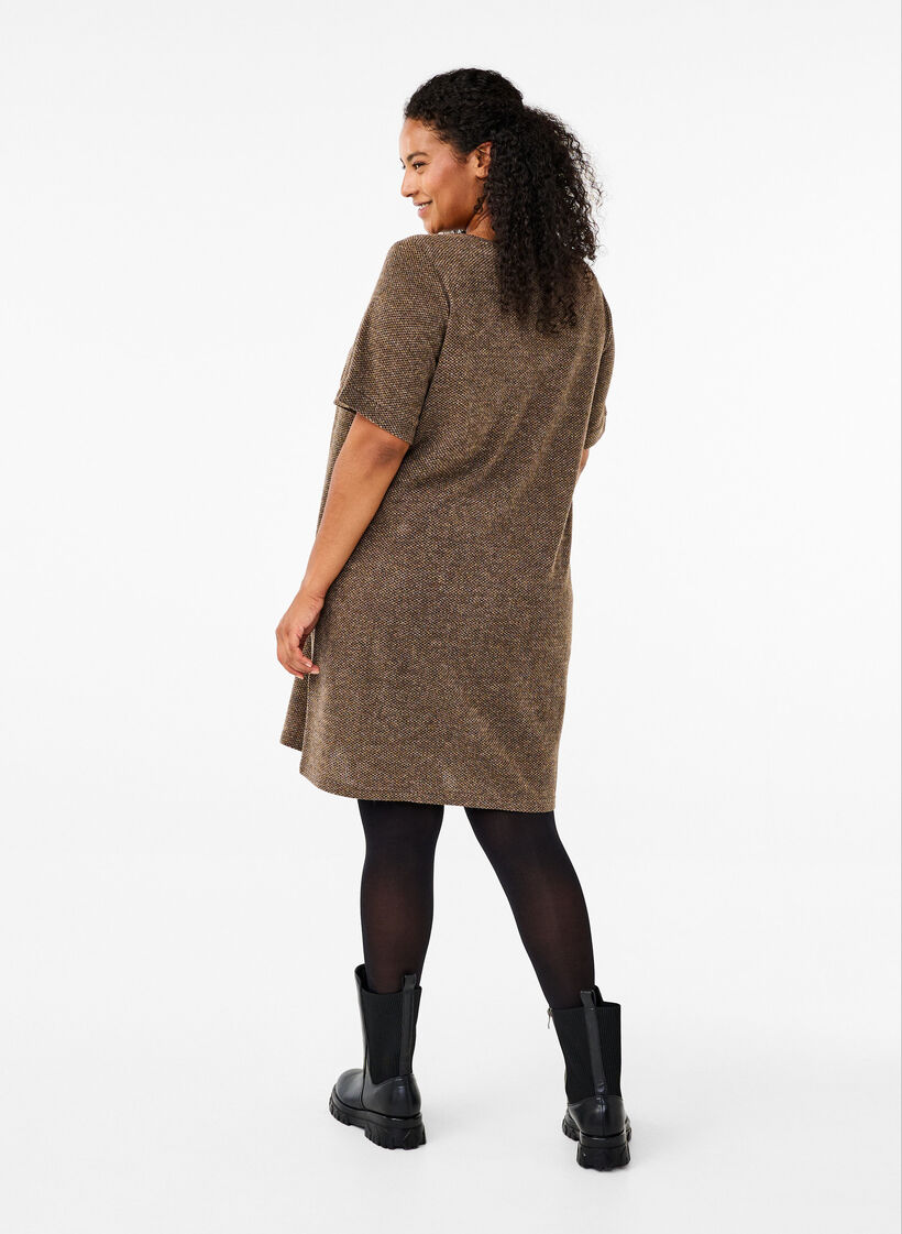 T-shirtklänning med korta ärmar, Caribou, Model image number 1