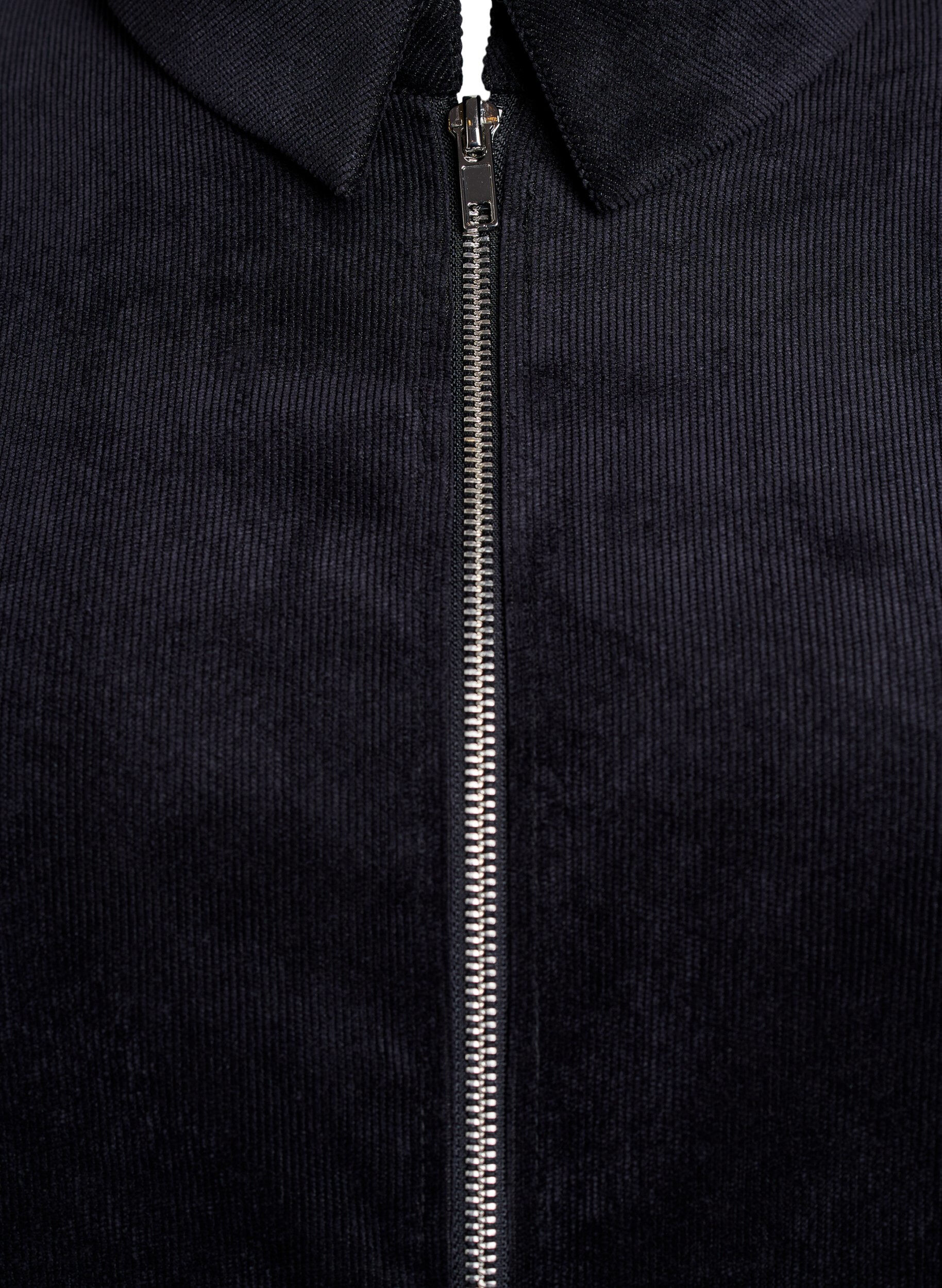 Zizzi Sammetskl&auml;nning med dragkedja och 3/4-&auml;rmar, Svart, Packshot image number 2