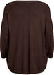 Stickad blus med knappar i sidan, Brun, Packshot image number 1