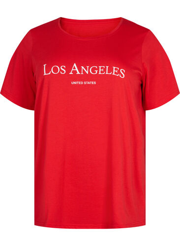 T-shirt från FLASH med tryck, High Risk Red, Packshot image number 0