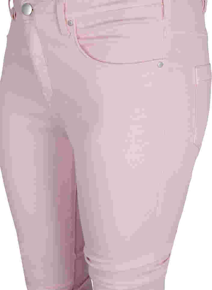 Super slim Amy jeans med hög midja, Chalk Pink, Packshot image number 2