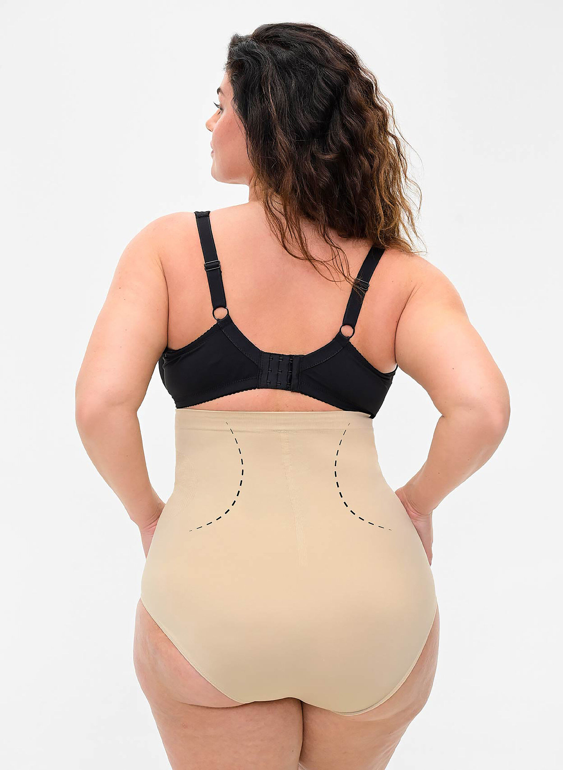 ZizziShapewear trosa med h&ouml;g midja, Beige, Model image number 1